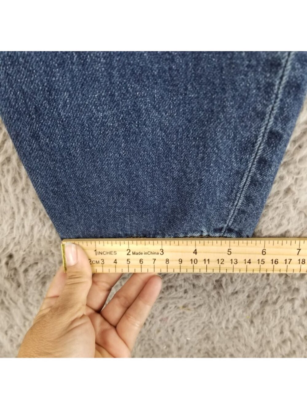 AEO Jeans Womens 4 Blue Cotton Denim Button Fly Hi Rise Girlfriend - Picture 7 of 15